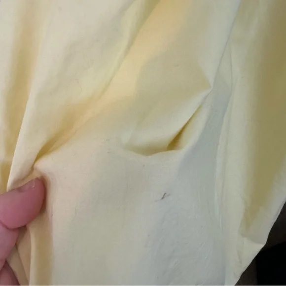 H&M | Smocked Bodice Sleeveless Light Yellow Ruffle Dress Size Medium - Picture 9 of 10